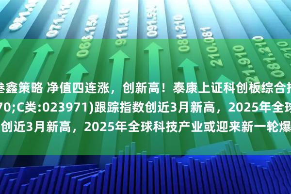 叁鑫策略 净值四连涨，创新高！泰康上证科创板综合指数增强(A类:023970;C类:023971)跟踪指数创近3月新高，2025年全球科技产业或迎来新一轮爆发周期