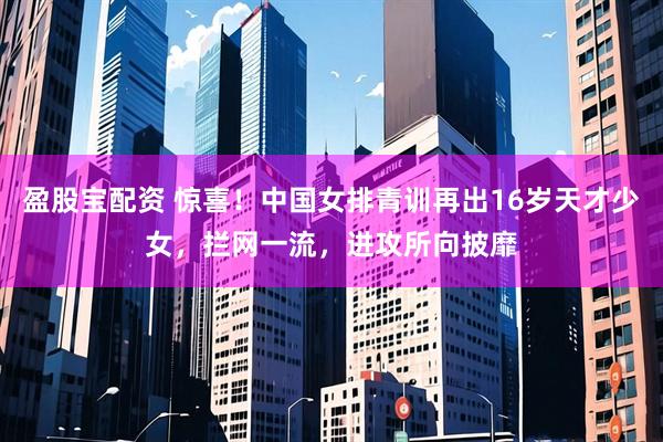 盈股宝配资 惊喜！中国女排青训再出16岁天才少女，拦网一流，进攻所向披靡